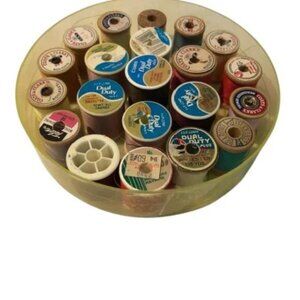 Vintage Spool Thread Holder with 21 Spools